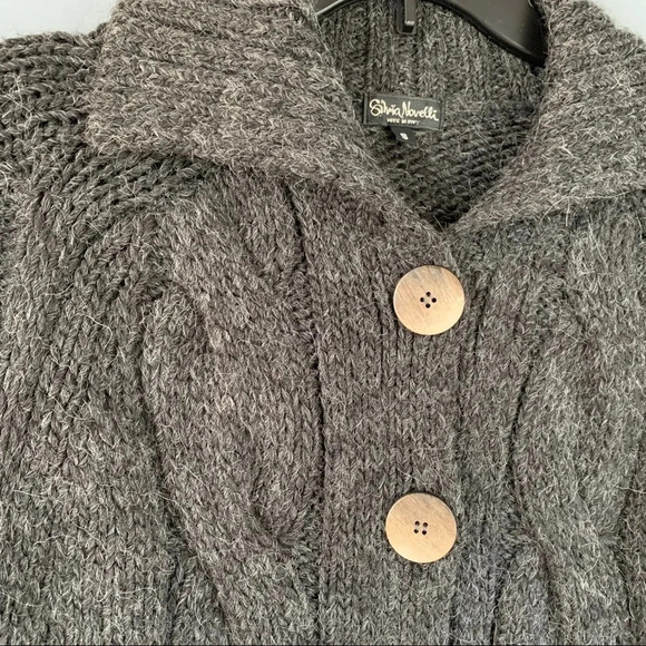 Silvia Novelli Wool Blend Button Front Cardigan Size S Italy - Picture 3 of 8